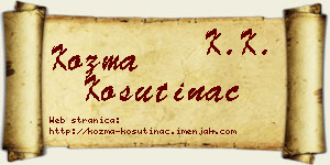 Kozma Košutinac vizit kartica